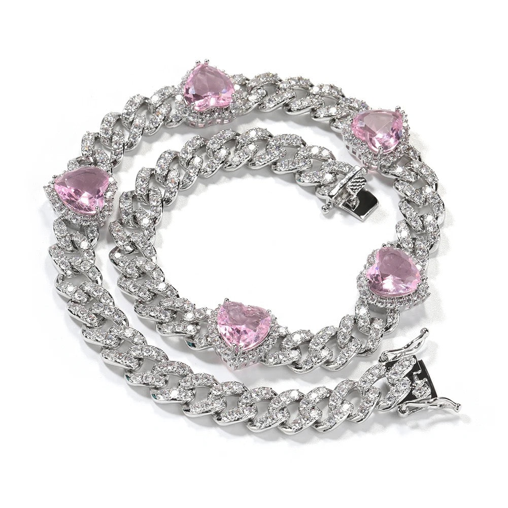 ICY CUBAN HEART CHAIN