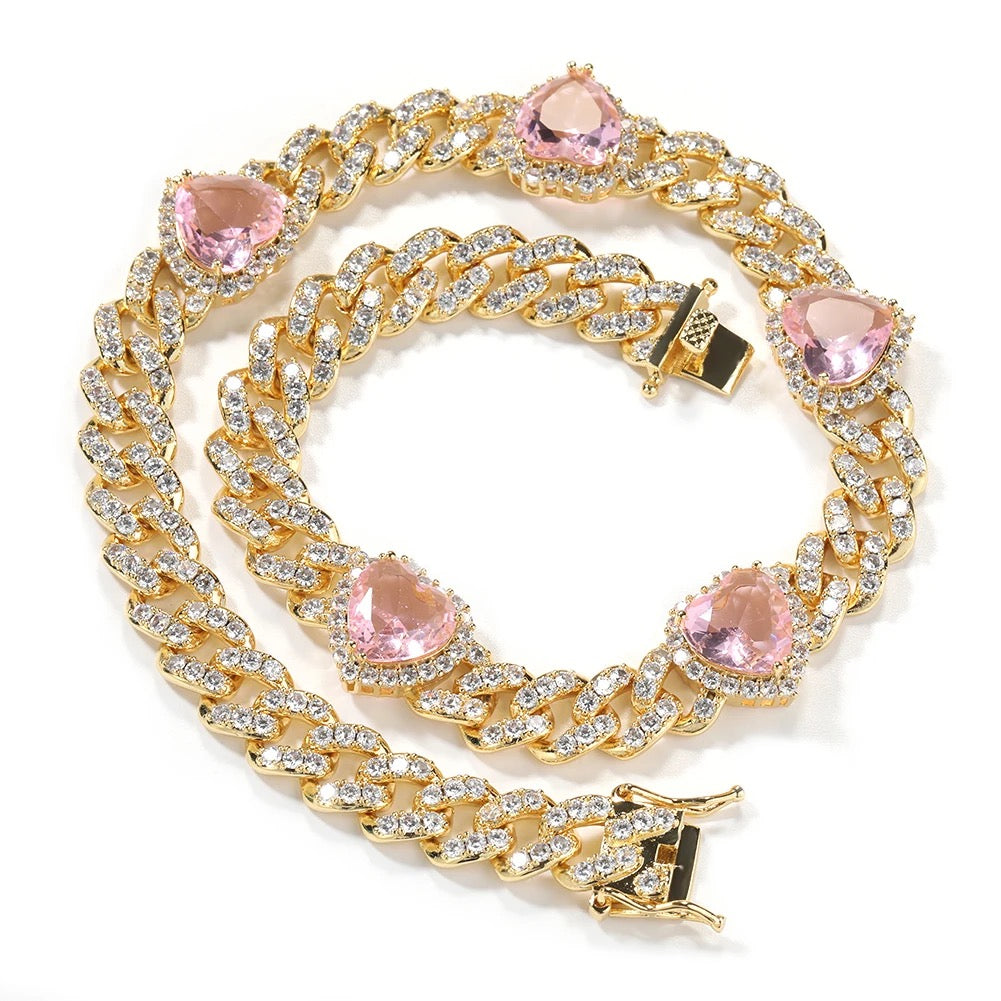 ICY CUBAN HEART CHAIN